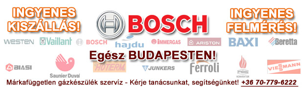 bosch gázkészülékek javítása, szervíze, karbantartása, cseréje